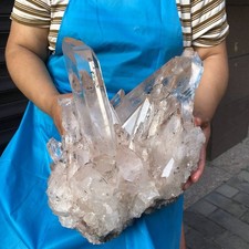 24.09LB Natural Transparent White Quartz Crystal Cluster Specimen Healing 6721 picture