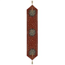 Orange Tree Large French Woven Tapestry Table Runner 70x14 Botanical Decor picture