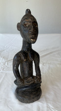 African Art - Hand carved Luba Kaonde Figure, Seated with Child picture