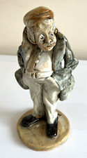 Vintage Norman Underhill Signed Pottery Figure Old Man Standing picture