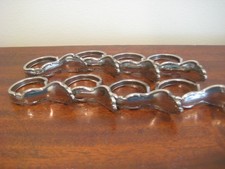 Oneida Heirloom Stainless Napkin Rings - Set of 8 - Vintage -Good Used Condition picture