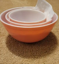 Vintage Pyrex Pink Flamingo Set Of 3 Mixing Bowls Ships Fast USA 401 402 403 picture