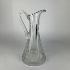 Vintage Crystal Glass Pitcher Decanter 12
