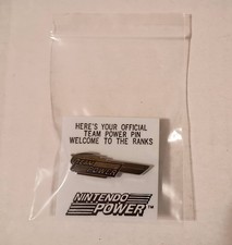 Vintage 1980s Nintendo Power Magazine Official Team Power Pin Members Only NEW picture