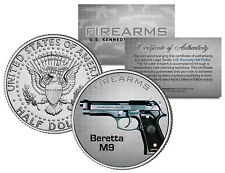 BERETTA M9 Gun Firearm JFK Kennedy Half Dollar US Colorized Coin picture