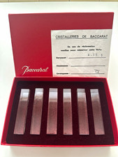 BACCARAT Vega French Clear Crystal Knife Rests – Set of 6 NIB FLAWLESS picture