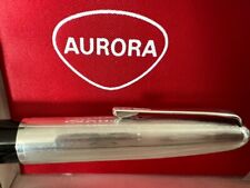 Aurora 88 Pen Fountain Pen Piston Pen Gold Hooded Silver 925 Vintage picture