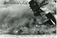 FLOYD WELCH Signed Photo WW II PEARL HARBOR USS MARYLAND AUTO COA  picture