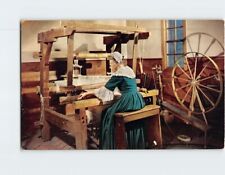 Postcard Scene in the Weaving House Williamsburg Virginia USA picture