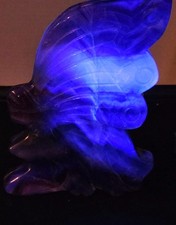 GORGEOUS Rainbow Fluorite Fairy Goddess kneeling carving R75 picture