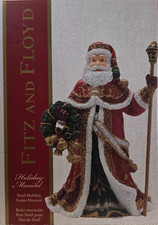 Fitz and Floyd Noel Holiday Musical Santa Figurine Christmas Decor New Open Box picture