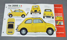 1957-1975 FIAT 500 (1971 500L) Mini Car SPEC SHEET BROCHURE PHOTO BOOKLET picture
