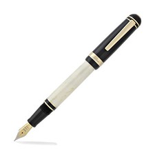 Laban 325 Cambridge Fountain Pen with Black Cap & Ivory Barrel - Medium Point picture