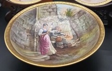 ANTIQUE FRENCH LIMOGES FRANK HAVILAND PLATES & BOWL. GILDED. HAND PAINTED. c1910 picture