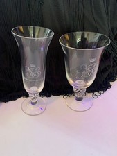 Official Northern Belle VSOE Etched Crystal Glass Set - Champagne Flute & Goblet picture