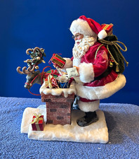 Possible Dreams Clothtique Santa Claus Rooftop Magic Figurine, Boxed 1990s picture