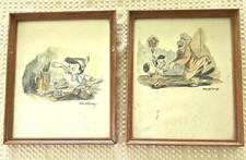 Walt Disney Pinocchio 8 x 10 Antique Drawings - Set of 2 picture