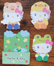 Vintage 2003 Hello Kitty Frog Pig Chick Die Cut Memo Sanrio Japan Rare picture