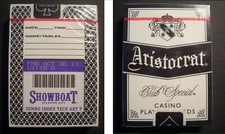 1 New ARISTOCRAT Deck, SEALED casino playing cards, SHOWBOAT, 2013 purple violet picture