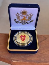 U.S. Army 25th Infantry Division Challenge Coin in Blue Velvet Case ·GREAT GIFT· picture