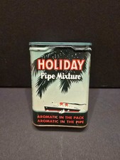 Vintage Holiday Pipe Mixture Pocket Tobacco Tin picture