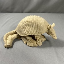 Vintage Armadillo Figurine Western Decor Mexico Soapstone/Resin Heavy EUC picture