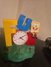 Vintage Nickelodeon SpongeBob SquarePants Alarm Clock Analog Plastic picture