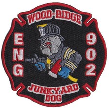 Wood - Ridge, NJ Junkyard Dog Engine 902  NEW Fire Patch . picture