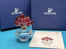 Swarovski Crystal 283394 SCS 2002 15 Year Anniversary Vase of Roses With COA picture
