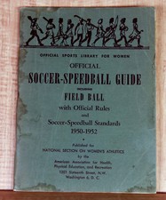 1952 Vintage Booklet Official Soccer Speedball Guide Field Ball Rules Women  picture