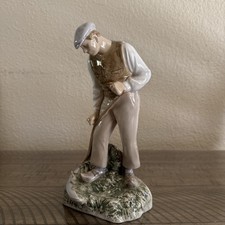 Rare Copenhagen Bing Grondahl B&G Porcelain Figurine, Farmer Sowing, 10.5
