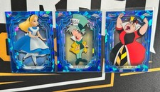 2024 Topps Chrome Disney Sapphire Alice Mad Hatter Queen of Hearts 3 Card Lot picture