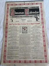 Linesville, PA.  VINTAGE 1958  Almanac Calendar  Complete And Intact Western Au picture