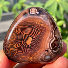 83g Natural Banded Agate Carnelian Polished Palm Stone Crystal Specimem Healing picture