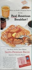 1952 Swifts Premium Bacon Vintage Breakfast Pancakes Color Advertisement picture