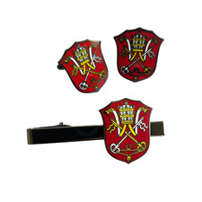 Holy See Vatican Catholic Coat of Arms Tie Bar Clip Cufflink Cuff Links Set picture