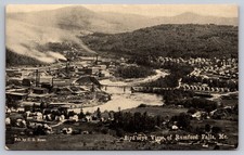 Rumford Falls Maine Elevated View Antique Postcard c.1910 picture