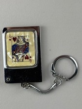 Vintage Queen of Hearts Miniature Memo Score Pad Keychain Made in Hong Kong picture