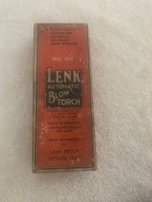 VINTAGE LENK AUTOMATIC #108 MINI BLOWTORCH BLOW TORCH BOXED UNUSED *READ* picture