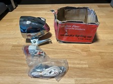 Vintage Western Flyer Chrome Bicycle Light Set picture