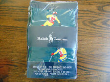 VINTAGE RALPH LAUREN DOWNHILL RACER TWO KING PILLOW CASES NEW RARE picture