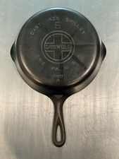 Griswold #6 Cast Iron Skillet 699A Small Block Logo 9” picture