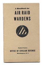1941 Civil Defense Handbook For Air Raid Wardens WWII Homefront Laguardia D67 picture
