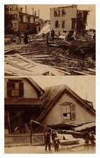Lawrence Massachusetts 1890 Collapsed Houses Debris Standard Postcard picture