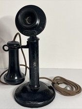Antique American Telephone And Telegraph  1913 Black Candlestick Telephone picture