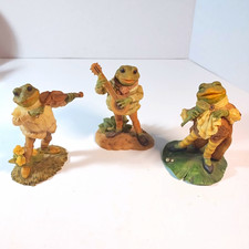 Westland Frog Fantasy Musical Frog Figurines Set of 3 Resin 5313 5351 5352 picture