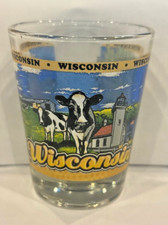 WISCONSIN STATE WRAPAROUND SHOT GLASS SHOTGLASS NEW picture