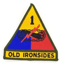 Army Issue Original 1st Armored Division Patch Old Ironsides Full Color USGI picture