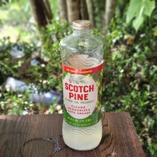 Vintage Scotch Pine GLASS BOTTLE Multi Surface Cleaner  ~ Advertising ~ EMPTY picture