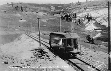 Postcard CO: RPPC Trolley on Low Line About 1905, Cripple Creek, Sanborn picture